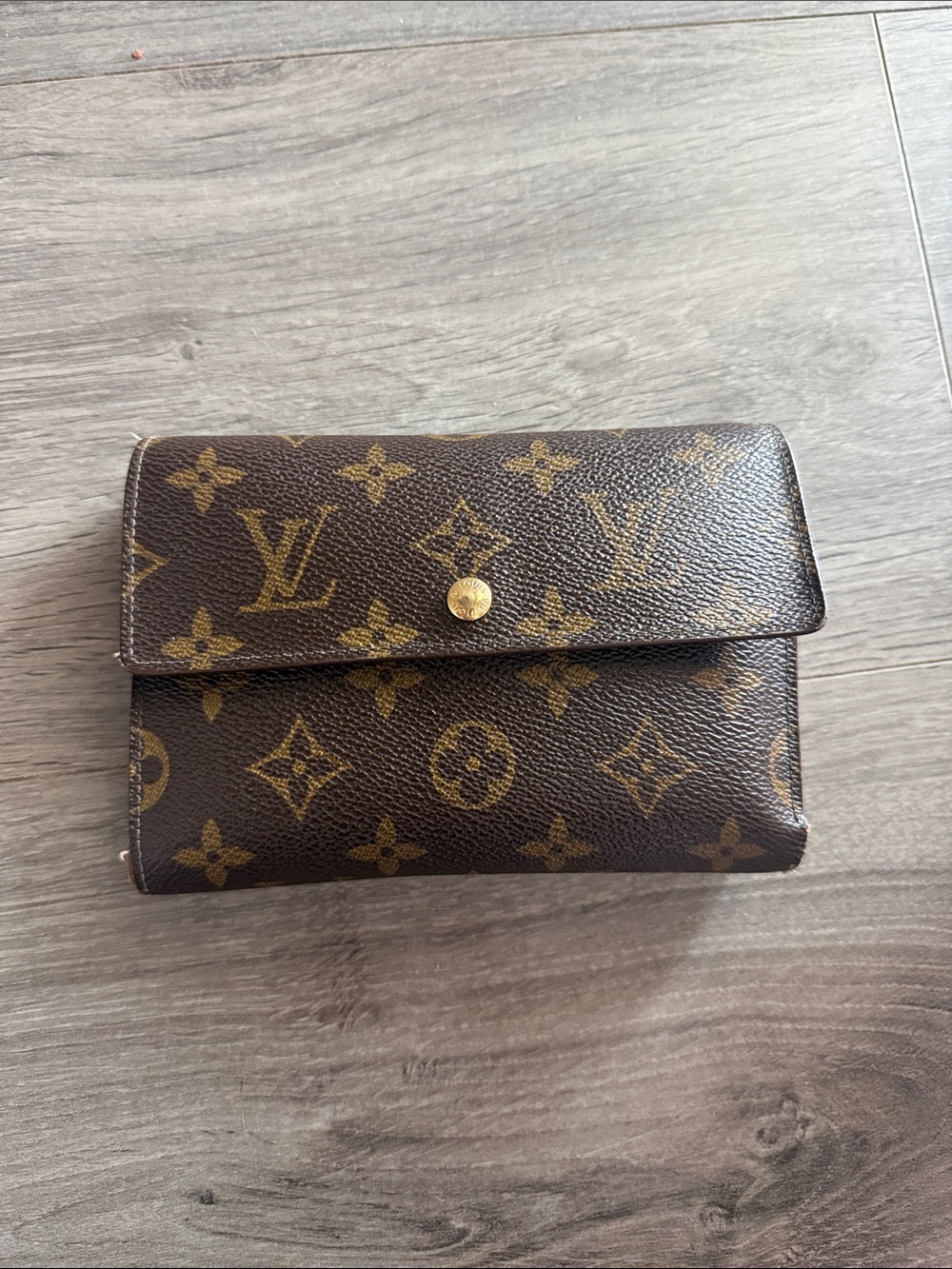 Louis Vuitton Monogram Snap Wallet in Dark Brown and Tan